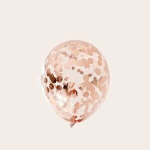 6PC-18" Rose Gold Confetti Balloons